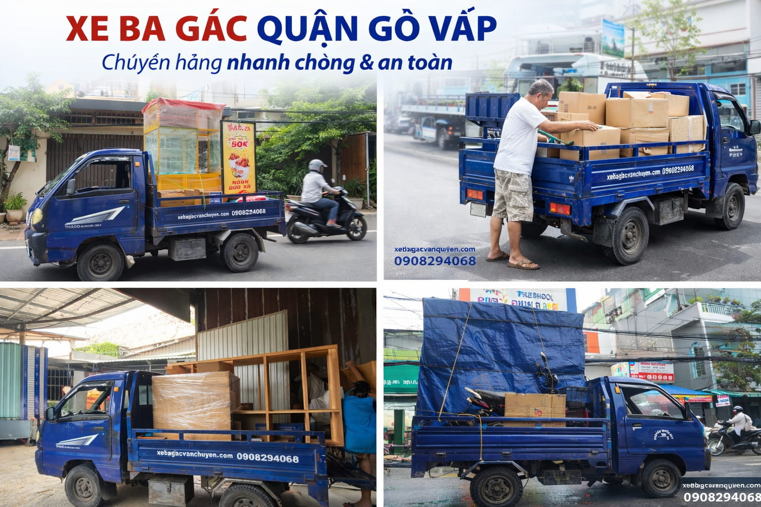 Xe Ba Gác Chở Hàng Thuê Quận Gò Vấp Giá Rẻ