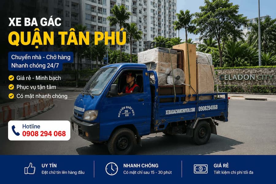 Xe ba gác quận Tân Phú